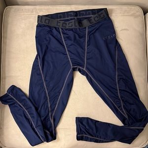 Mens Tesla navy blue compression extra large